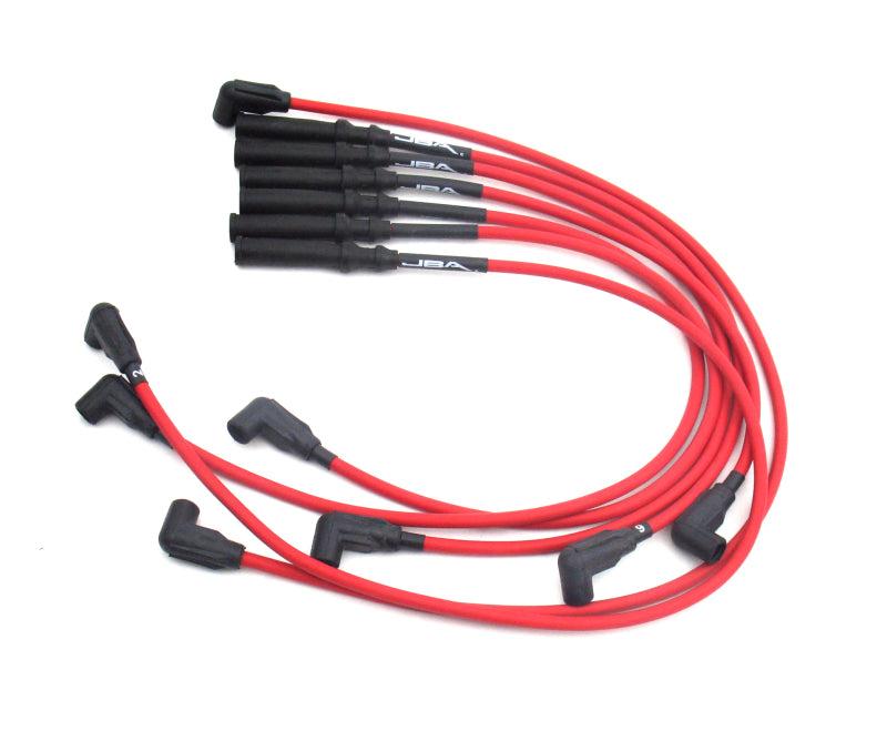 JBA 92-02 Dodge Truck 3.9L Ignition Wires - Red-Spark Plug Wire Sets-Grocery Getter Performance