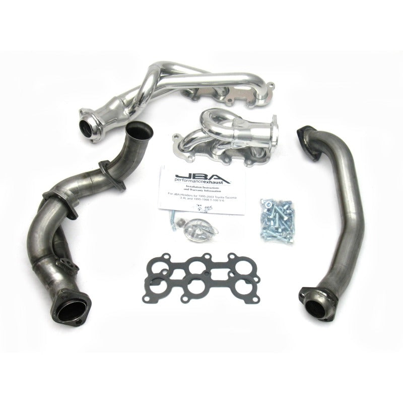 JBA 95-00 Toyota 3.4L V6 w/o EGR 1-1/2in Primary Silver Ctd Cat4Ward Header-Headers & Manifolds-Grocery Getter Performance