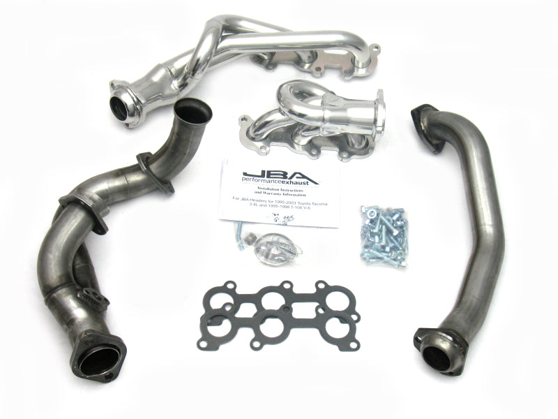 JBA 95-00 Toyota 3.4L V6 w/o EGR 1-1/2in Primary Silver Ctd Cat4Ward Header-Headers & Manifolds-Grocery Getter Performance