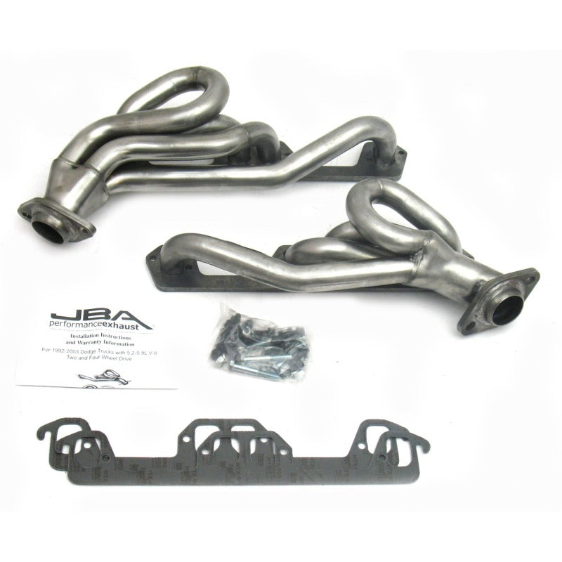 JBA 96-03 Dodge Truck 5.2L/5.9L Magnum 1-1/2in Primary Raw 409SS Cat4Ward Header-Headers & Manifolds-Grocery Getter Performance