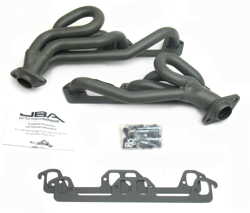 JBA 96-03 Dodge Truck 5.2L/5.9L Magnum 1-1/2in Primary Ti Ctd Cat4Ward Header-Headers & Manifolds-Grocery Getter Performance