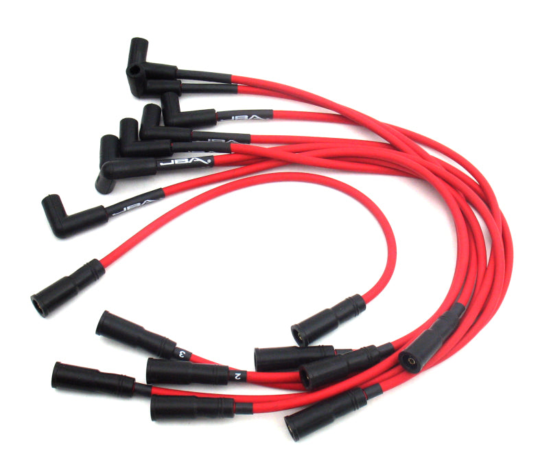 JBA 96-99 GM 5.0L/5.7L Truck Ignition Wires - Red-Spark Plug Wire Sets-Grocery Getter Performance