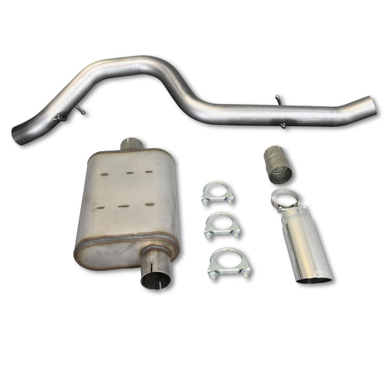JBA 97-99 Jeep Wrangler TJ 2.5L/4.0L 304SS Single Rear Exit Cat-Back Exhaust-Catback-Grocery Getter Performance