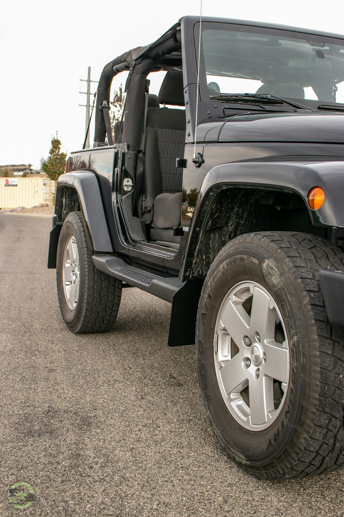 Jeep Wrangler (JK, JKU) 2007-2018 Quick Release Mud Flaps - FRONT & REAR (FULL KIT)