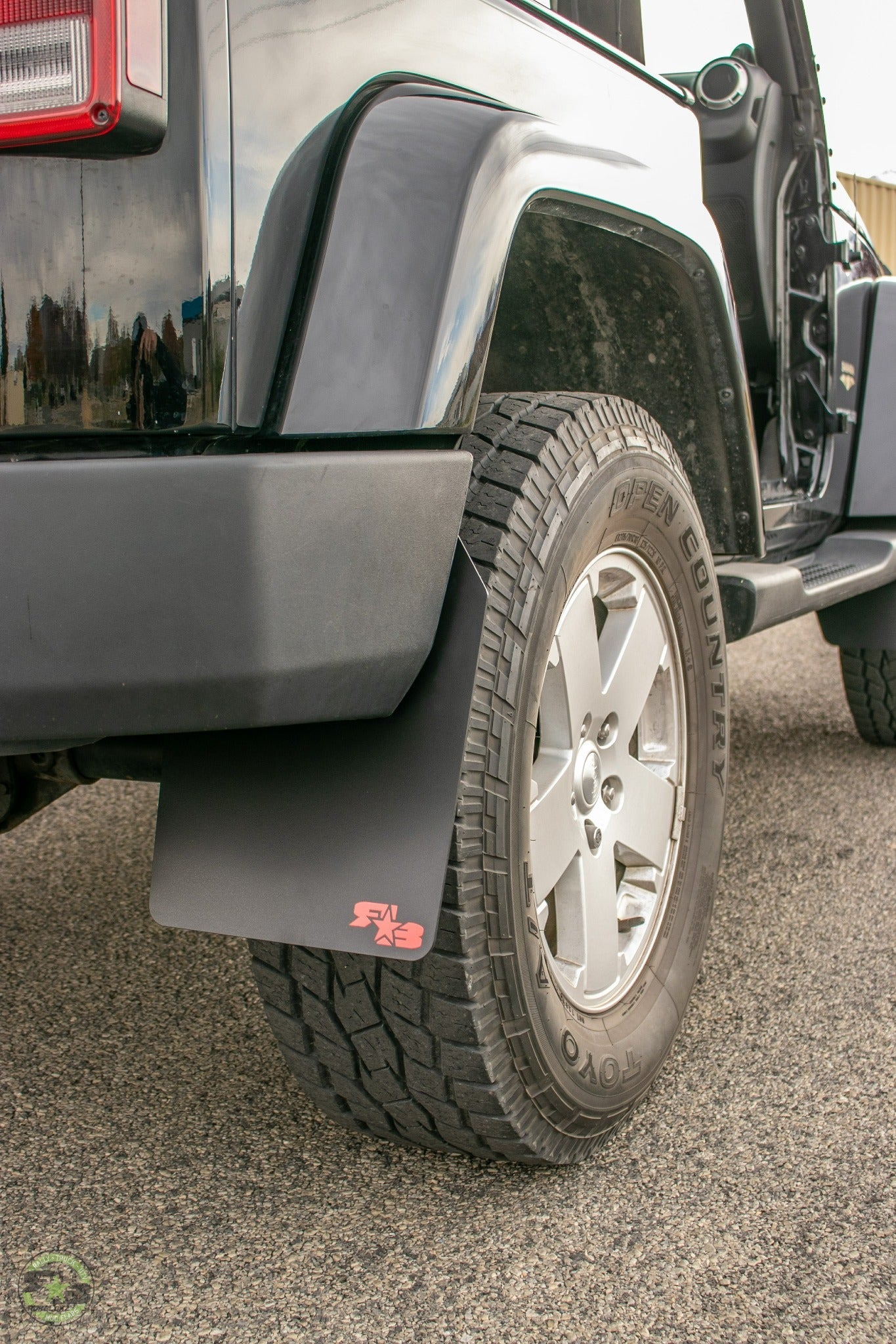 Jeep Wrangler (JK, JKU) 2007-2018 Quick Release Mud Flaps - FRONT & REAR (FULL KIT)