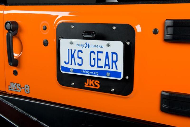 JKS Manufacturing 07-16 Jeep Wrangler JK License Plate Relocation Kit-License Plate Relocation-Grocery Getter Performance