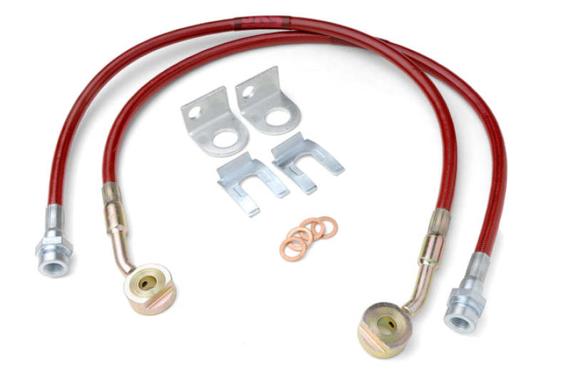 JKS Manufacturing Jeep Wrangler TJ/LJ HD Extended Brake Line Kit - Front-Brake Line Kits-Grocery Getter Performance