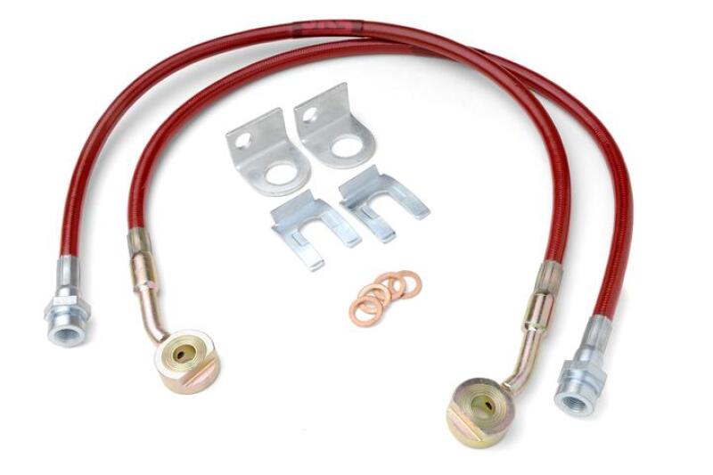 JKS Manufacturing Jeep Wrangler TJ/LJ HD Extended Brake Line Kit - Front-Brake Line Kits-Grocery Getter Performance