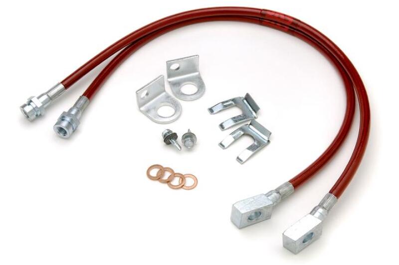 JKS Manufacturing Jeep Wrangler YJ HD Extended Brake Line - Front-Brake Line Kits-Grocery Getter Performance