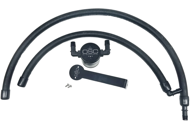 J&L 09-18 Ram 1500 5.7L Passenger Side Oil Separator 3.0 - Black Anodized-Oil Separators-Grocery Getter Performance
