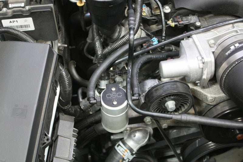 J&L 10-15 Chevrolet Camaro LS3 6.2L Passenger Side Oil Separator 3.0 - Clear Anodized-Oil Separators-Grocery Getter Performance