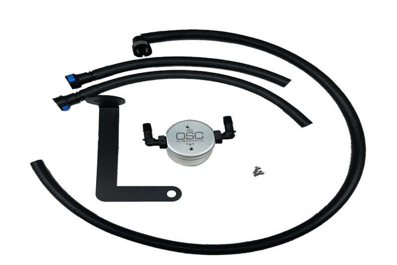 J&L 10-15 Chevrolet Camaro LS3 6.2L Passenger Side Oil Separator 3.0 - Clear Anodized-Oil Separators-Grocery Getter Performance