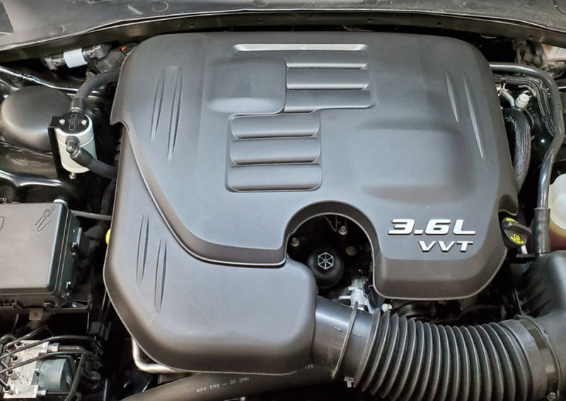 J&L 11-23 3.6L V6 Dodge Charger/Challenger/Chrysler 300C Oil Separator 3.0 - Clear Anodized-Oil Separators-Grocery Getter Performance