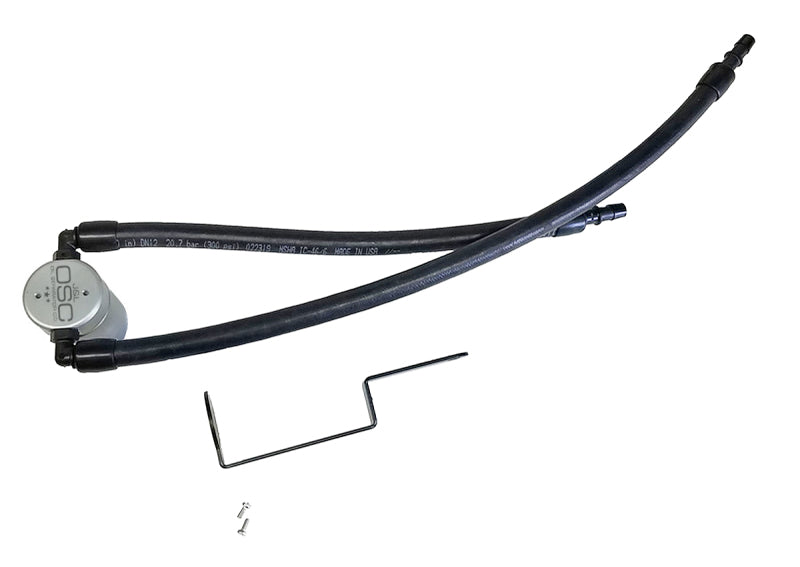 J&L 11-25 Jeep Grand Cherokee 5.7L Passenger Side Oil Separator 3.0 - Clear Anodized-Oil Separators-Grocery Getter Performance
