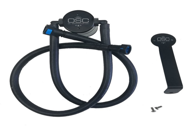 J&L 12-15 Chevrolet Camaro ZL1 6.2L Passenger Side Oil Separator 3.0 - Black Anodized-Oil Separators-Grocery Getter Performance