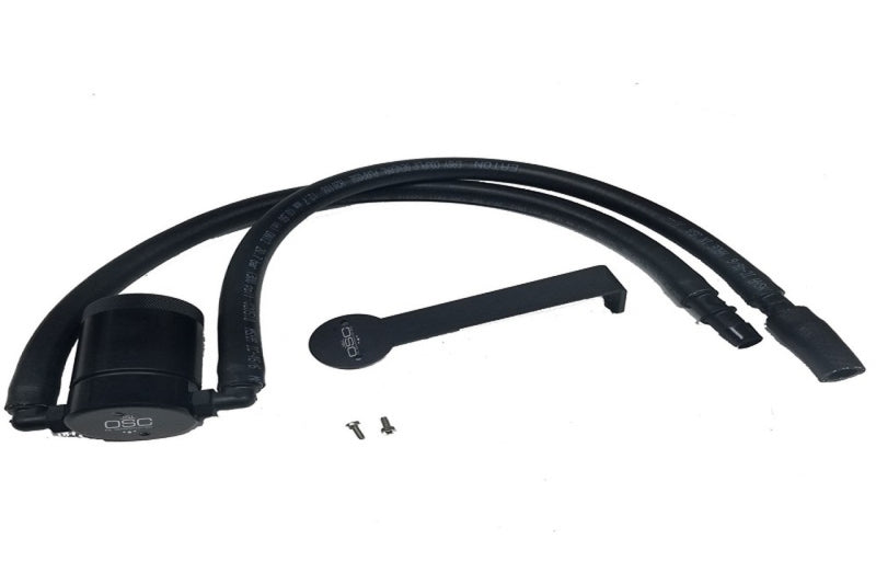 J&L 12-17 Jeep Wrangler JK 3.6L Passenger Side Oil Separator 3.0 - Black Anodized-Oil Separators-Grocery Getter Performance