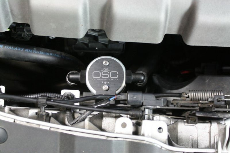 J&L 13-18 Ford Focus ST Front Oil Separator 3.0 - Clear Anodized-Oil Separators-Grocery Getter Performance
