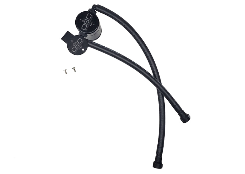 J&L 14-19 Chevrolet Corvette LT1 6.2L Driver Side Oil Separator 3.0 - Black Anodized-Oil Separators-Grocery Getter Performance