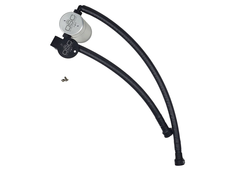 J&L 14-19 Chevrolet Corvette LT1 6.2L Driver Side Oil Separator 3.0 - Clear Anodized-Oil Separators-Grocery Getter Performance