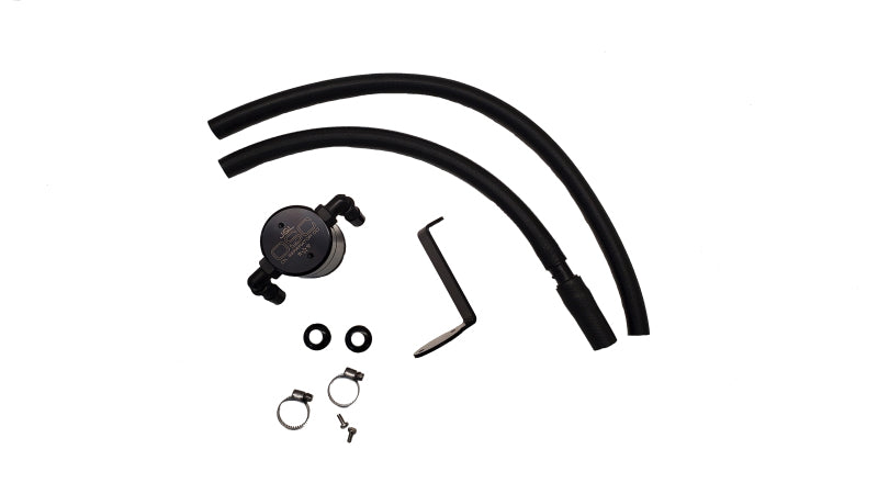 J&L 14-24 Mazda CX5 2.5L Non-turbo Driver Side 3.0 Oil Separator Kit - Black Anodized-Oil Separators-Grocery Getter Performance
