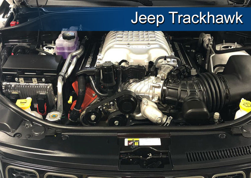 J&L 15-25 Dodge Hellcat/Demon 6.2L Hemi Passenger Side Oil Separator 3.0 - Black Anodized-Oil Separators-Grocery Getter Performance
