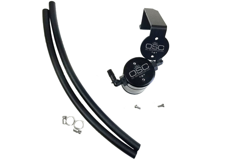 J&L 16-17 Chevrolet SS 6.2L Passenger Side Oil Separator 3.0 - Black Anodized-Oil Separators-Grocery Getter Performance