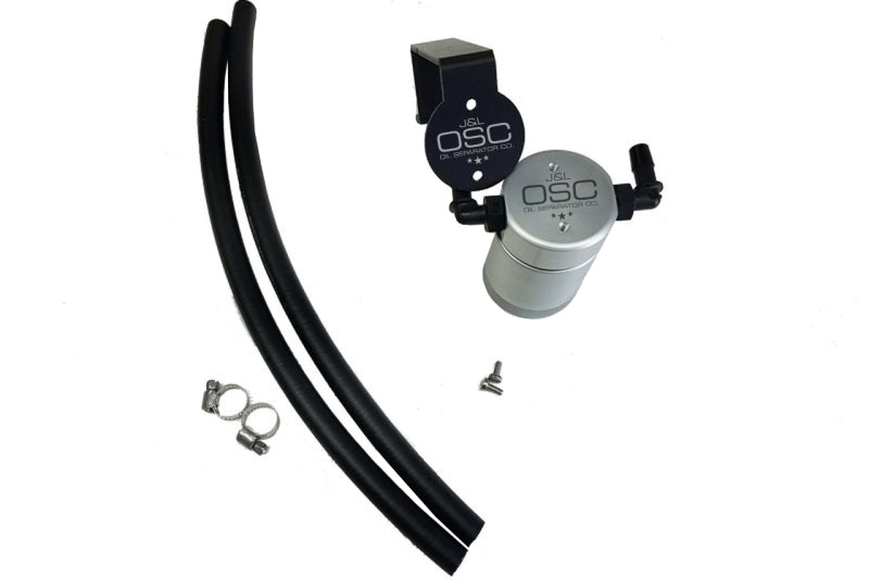 J&L 16-17 Chevrolet SS 6.2L Passenger Side Oil Separator 3.0 - Clear Anodized-Oil Separators-Grocery Getter Performance