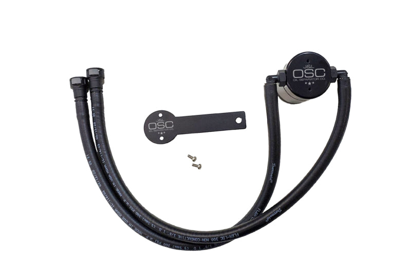 J&L 16-24 Chevrolet Camaro LT1 6.2L Driver Side Oil Separator 3.0 - Black Anodized-Oil Separators-Grocery Getter Performance