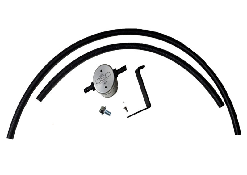 J&L 16-24 Infiniti Q50/Q60 3.0T Oil Separator 3.0 Driver Side - Clear Anodized-Oil Separators-Grocery Getter Performance