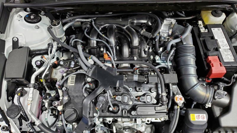 J&L 18-24 Toyota Camry 3.5L V6 Oil Separator 3.0 Passenger Side - Clear Anodized-Oil Separators-Grocery Getter Performance