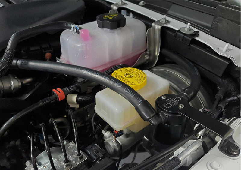 J&L 18-25 Jeep Wrangler JL 3.6L Driver Side Oil Separator 3.0 - Black Anodized-Oil Separators-Grocery Getter Performance