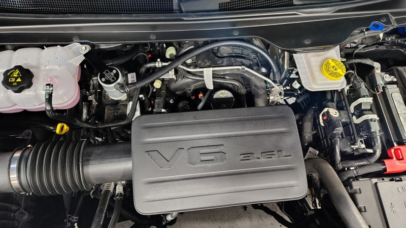 J&L 19-25 Ram 1500 3.6L Oil Separator 3.0 PCV Side -Clear Anodized-Oil Separators-Grocery Getter Performance