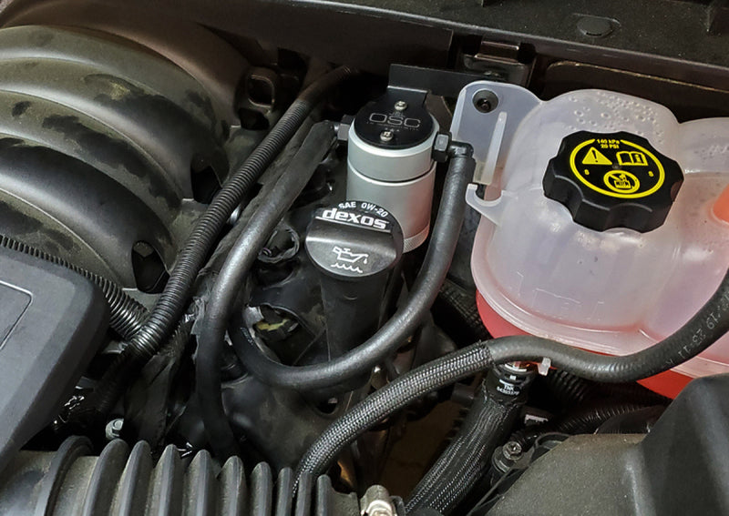 J&L 19-26 Chevrolet Silverado/GMC Sierra 1500 5.3L V8 Driver Side Oil Separator 3.0 - Clear Anod-Oil Separators-Grocery Getter Performance