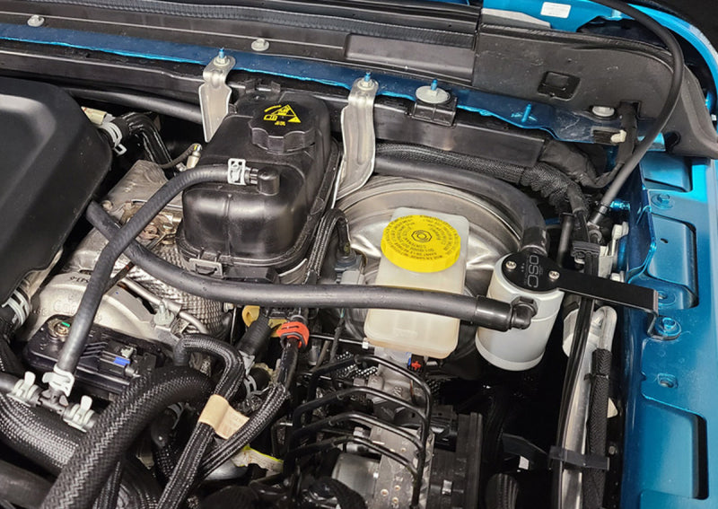 J&L 20-25 Jeep Wrangler 2.0L Driver Side Oil Separator 3.0 - Clear Anodized-Oil Separators-Grocery Getter Performance