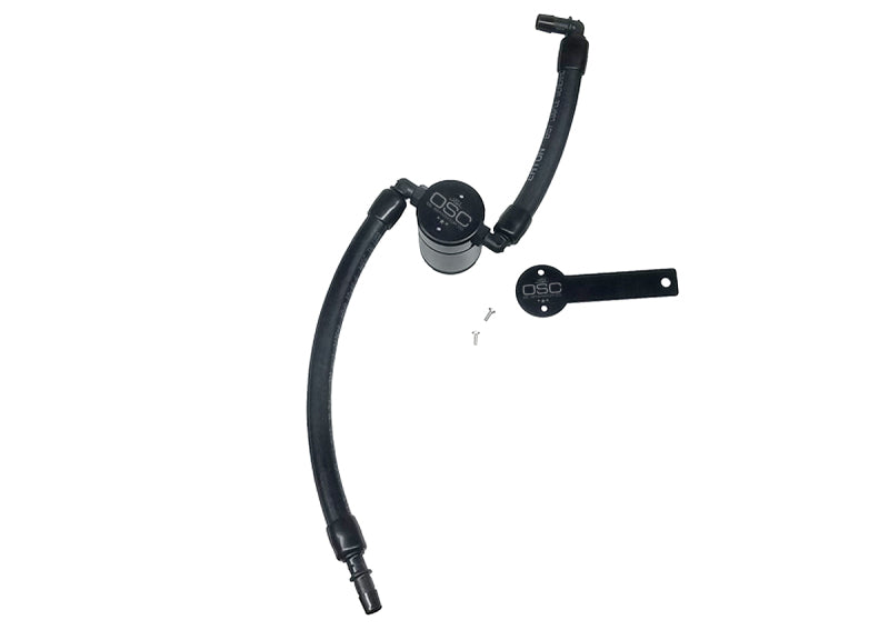 J&L 2019-2024 Dodge Ram 1500 5.7L Oil Separator 3.0 Passenger Side - Black Anodized-Oil Separators-Grocery Getter Performance