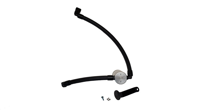 J&L 2021-2025 Ford Bronco 2.7L 3.0 Oil Separator Passenger Side- Clear Anodized-Oil Separators-Grocery Getter Performance