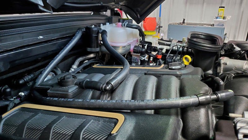J&L 2021-2025 Jeep Wrangler 392 Oil Separator 3.0 Passenger Side - Black Anodized-Oil Separators-Grocery Getter Performance