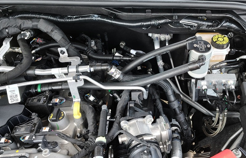 J&L 2025 Ford Bronco 2.3L/ 23-25 Ford Ranger 2.3L Separator 3.0 PCV Side - Clear Anodized-Oil Separators-Grocery Getter Performance