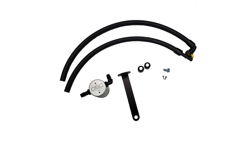 J&L 21-21.5 Ford Bronco 2.3L Ecoboost Passenger Side 3.0 Oil Separator - Clear Anodized-Oil Separators-Grocery Getter Performance