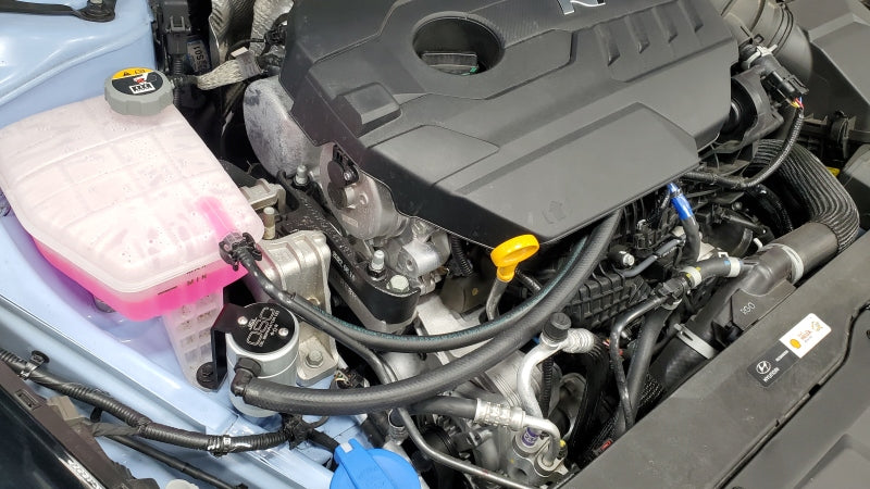 J&L 22-25 Hyundai Elantra N 2.0L Oil Separator 3.0 Passenger Side - Clear Anodized-Oil Separators-Grocery Getter Performance
