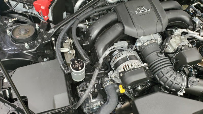 J&L 22-25 Subaru BRZ/GR86 2.4L Passenger Side Oil Separator 3.0 - Clear Anodized-Oil Separators-Grocery Getter Performance