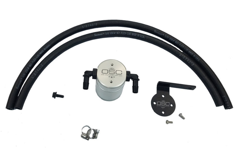 J&L 95-04 Toyota Tacoma/4Runner 3.4L Driver Side Oil Separator 3.0 - Clear Anodized-Oil Separators-Grocery Getter Performance