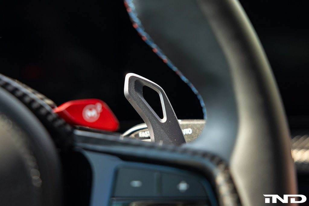 JQ Werks / MadTrace BMW G-Chassis Clubsport Magnetic Shift Paddle Set - Billet Aluminum V2-Interior-Grocery Getter Performance