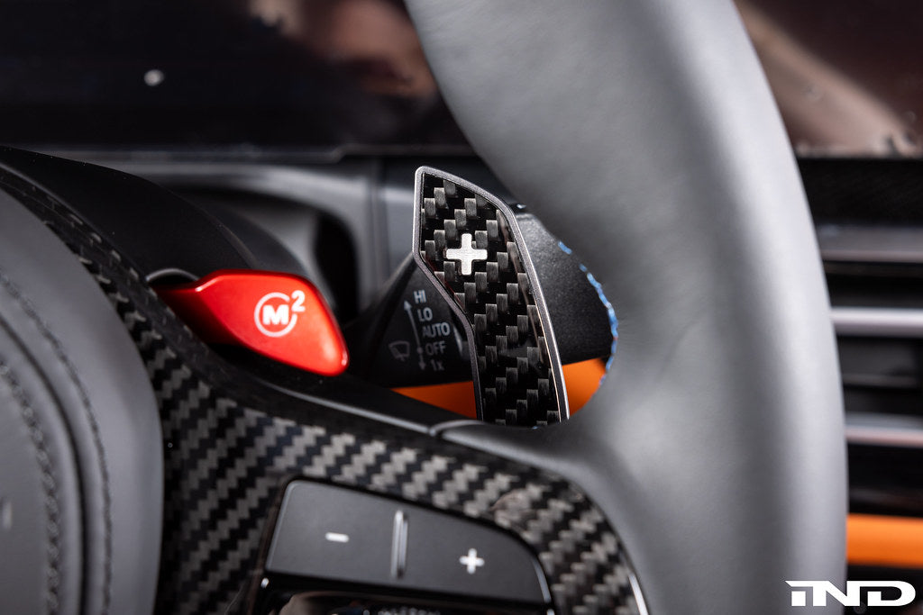JQ Werks / MadTrace BMW G-Chassis Clubsport Magnetic Shift Paddle Set - Carbon V3
