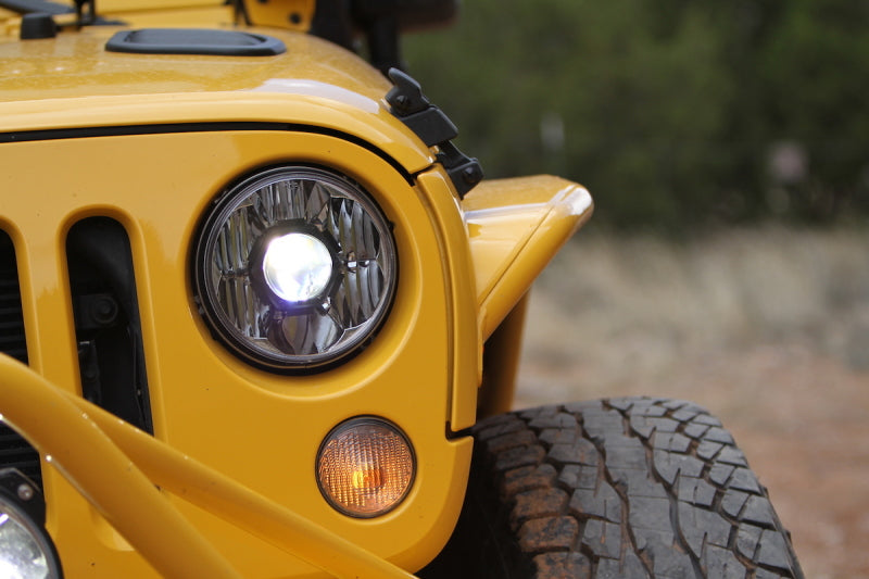 KC HiLiTES 07-18 Jeep JK 7in. Gravity LED Pro DOT Approved Replacement Headlight (Single)-Headlights-Grocery Getter Performance