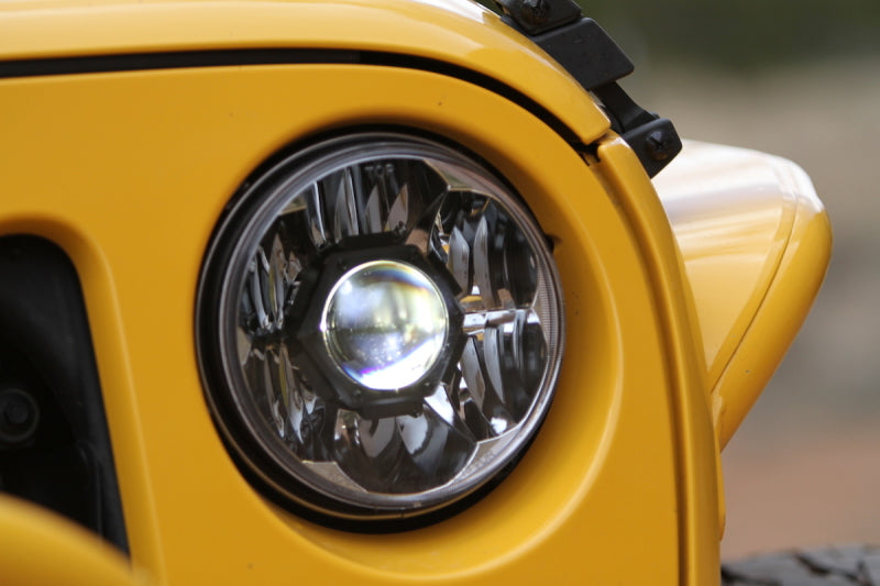 KC HiLiTES 07-18 Jeep JK 7in. Gravity LED Pro DOT Approved Replacement Headlight (Single)-Headlights-Grocery Getter Performance