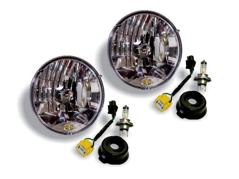 KC HiLiTES 07-18 Jeep JK H4 Headlight Conversion Kit - DOT Apprv./Incl. H13 to H4 Connectors (Pair)-Headlights-Grocery Getter Performance