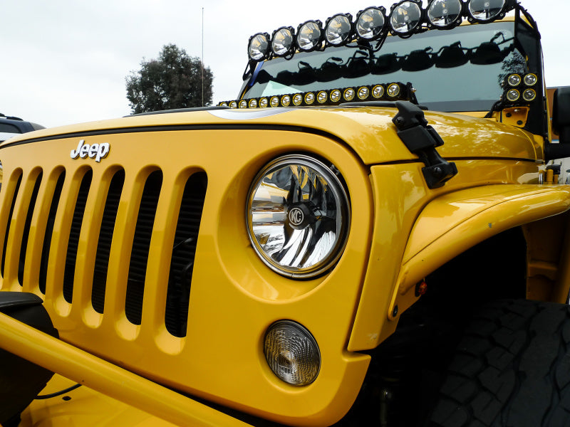 KC HiLiTES 07-18 Jeep JK (Not for Rubicon/Sahara) 7in. Gravity LED DOT Headlight (Pair Pack System)-Headlights-Grocery Getter Performance