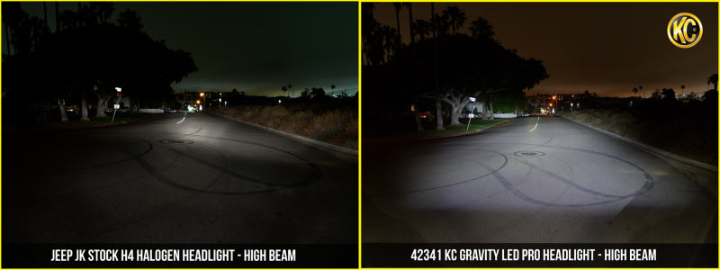 KC HiLiTES 07-18 Jeep JK (Not for Rubicon/Sahara) 7in. Gravity LED Pro DOT Headlight (Pair Pack Sys)-Headlights-Grocery Getter Performance