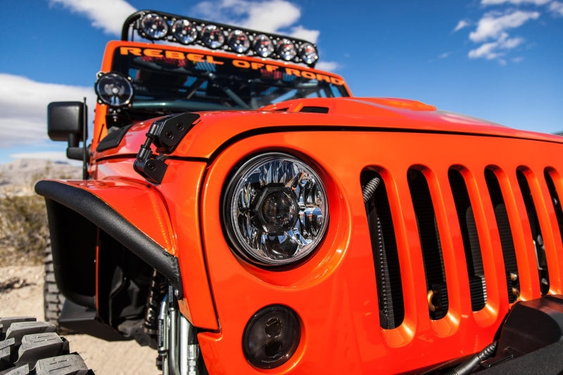 KC HiLiTES 07-18 Jeep JK (Not for Rubicon/Sahara) 7in. Gravity LED Pro DOT Headlight (Pair Pack Sys)-Headlights-Grocery Getter Performance